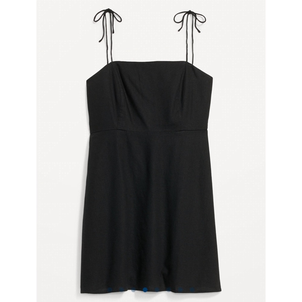 Old Navy - Fit & Flare Tie-Strap Linen-Blend Mini Dress